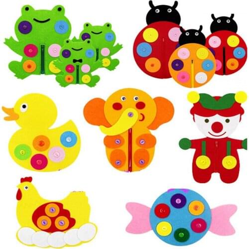 Diy Weave Cloth Early Learning Education Toys Hand Zipper Button Teaching Kindergarten Manual Montessori Teaching Aids Math Toys