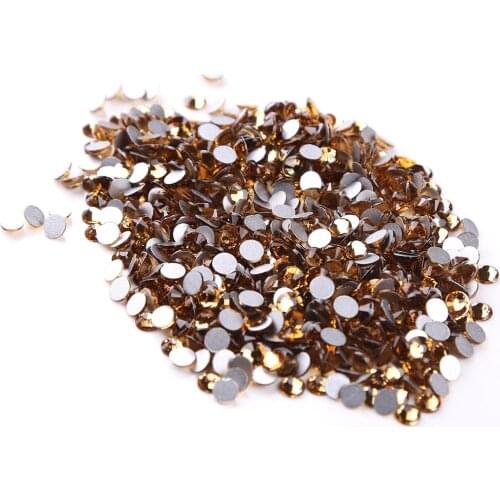 LT.Topaz Rhinestones SS10 SS12 All Sizes Non Hot Fix FlatBack Strass Fabric Garment Rhinestones Nail Art Stone