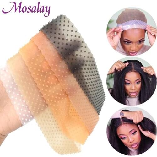 Transparent Silicone Headband Non Slips Unisex Drop-shaped Elastic Wig Band Lace Wig Grip Hair Band For Wigs Sports Yoga