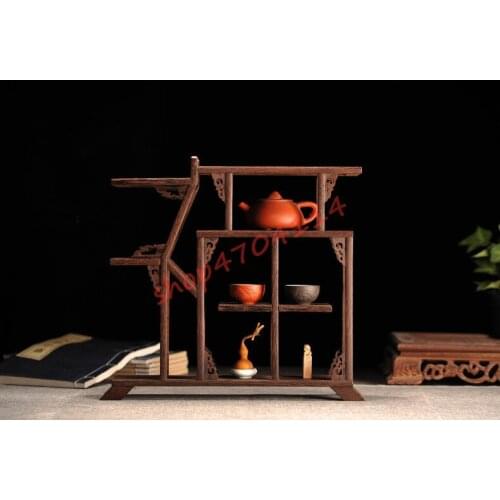 Natural mahogany handicraft decoration chicken wing wood Xiaobo ancient frame, solid wood Chinese style decoration