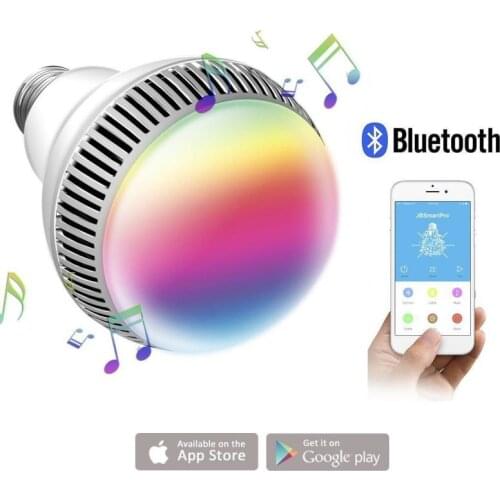 E27 Smart RGB Wireless Bluetooth Speaker Bulb 9W LED Light Music Speaker Timer Player Dimmable Remote Control Music Lamp