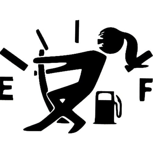 16*11.9cm High Gas Consumption Female Vinyl Sticker JDM Empty Gage Drift Funny Drift Fashion Personality Car Accessories