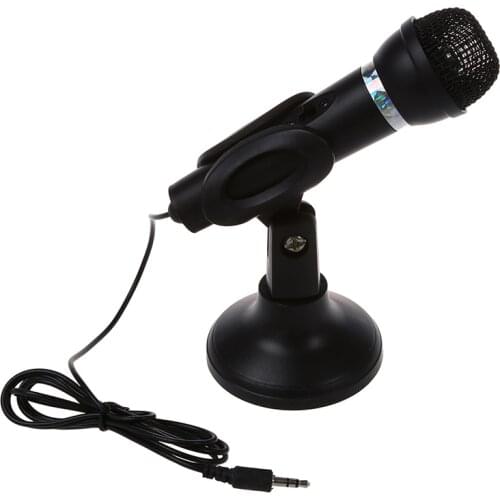 Omnidirectional Laptop PC Computer 3.5mm Network Stand Mini mini phone Mike Black