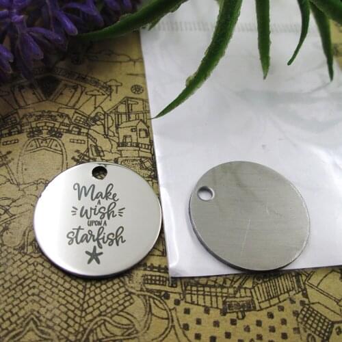 20pcs--" UPON A STARFISH"stainless steel charms 5 styles for choosing DIY Charms for necklace bracelets