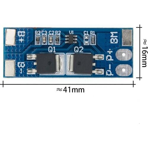 2 series 7.4V lithium battery protection board 8A working current 15A current limit/Overcharge discharge protection