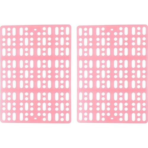 Rabbit Cage Mat Floor Plastic Mats Feet Pads for Pet Cats Dogs Hamster Chinchilla 2 Pack Litter Supplies