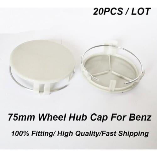 20pcs/set Car Styling 75MM 7.5CM Wheel Rim Center Cap ABS gray Base with Ring Auto Wheel Hub Cap Badge Covers