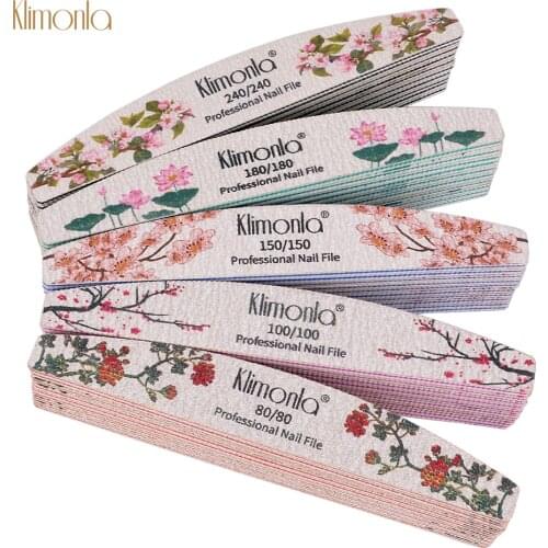 25Pcs Nail Files for Manicure Rose Flower Lime 80/100/150/180/240 Sanding For UV Gel Polish Manicure Tool Professional Material