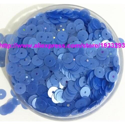 4000pcs(50g)/8000pcs(100g) Matt Light blue 6mm Flat round Paillette Sewing Garment Clothing accessories Loose Sequins for crafts