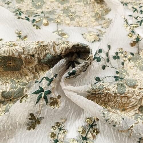 5 Yards Wedding Fabrics Organza Dress Jacquard Clothing Fabric Advanced