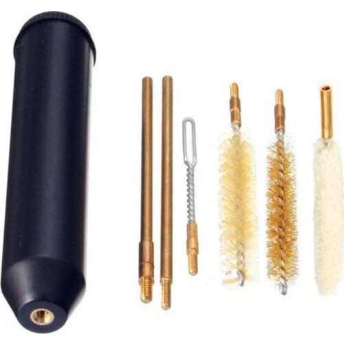 7pcs/set for Pocket Size Pistol Cleaning Kit Hand Gun Rod Brush Professional Gun Cleaning Tools 22/45/357/9 mm