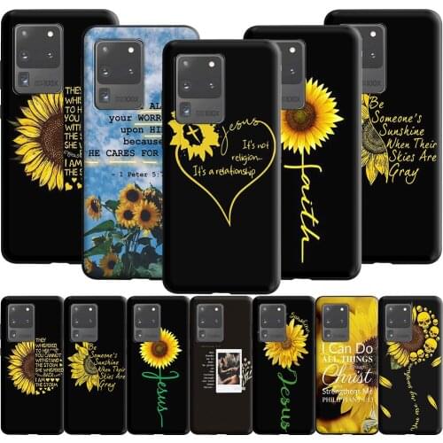 Sunflower Jesus Christ Case for Samsung Galaxy A5 A6 A9 M31 M31S S21 S21S S30 Plus Ultra M51 A02 A12 A32 A52 A72 F62 M62