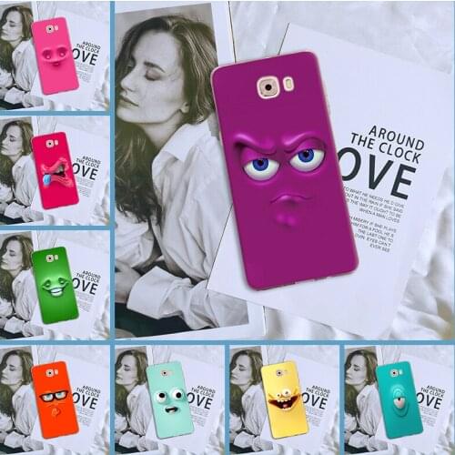 Case For Samsung Galaxy C5 C7 C8 Funny Cartoon Yellow Cute Expression Kawaii Cover For Samsung Galaxy C5 C7 C9 Pro Phone Cases