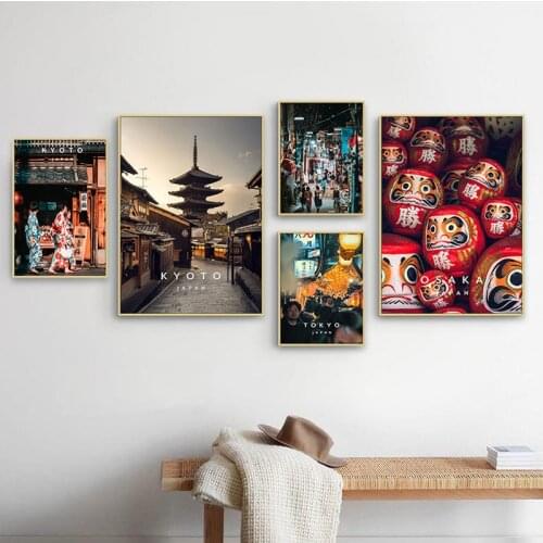 Decorative Painting Tokyo Ins Style Street View Photography Sofa For Living Room Bedroom Dining Room Wall Picture