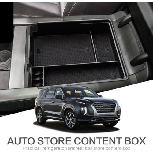 For Hyundai Palisade LX2 2020 Car Central Armrest Storage Box Center Console Flocking Organizer Containers Holder Accessories