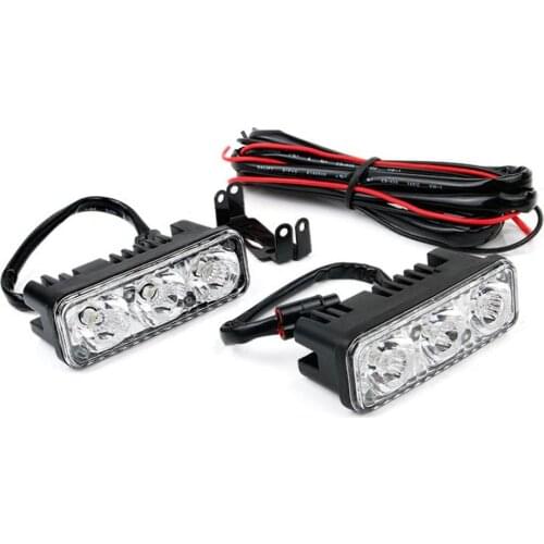 1pcs Car Daytime Running Lights Turn 3 Lights Daytime Running Lights 3Led Anti-Fog Lights Daytime Running Lights High Power
