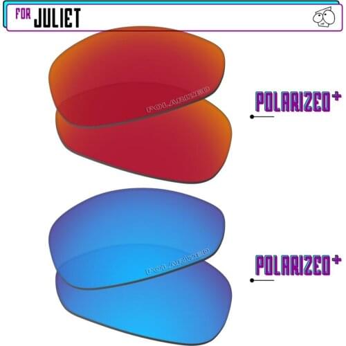 EZReplace Polarized Replacement Lenses for - Oakley Juliet Sunglasses - BlueP Plus-RedP Plus