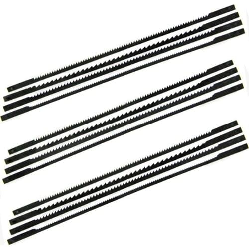 FOXBC 12pcs 125mm/5inch Pinned Scroll Saw Blades TPI 10/15/18/24 for Woodworking diy