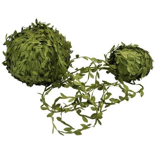 10 Meter Leaf-Shaped Handmake Artificial green Leaves For Wedding Decoration DIY Wreath Gift Scrapbooking Craft Fake Flower