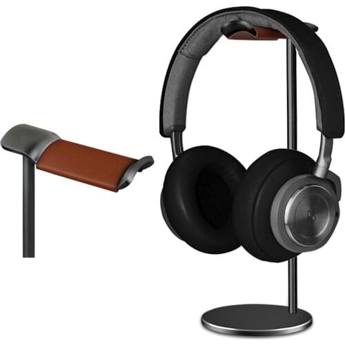 Curved Aluminum Headphone Stand Rack Sturdy Metal Gaming Headset Earphone Holder Hanger with Solid Base for Table Desk Display