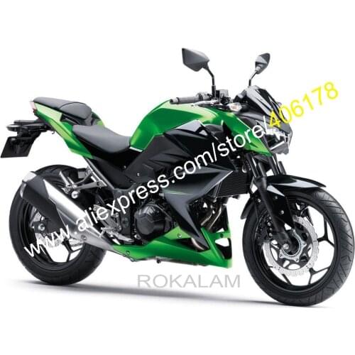 For Kawasaki Z250 2015-2016 Z 250 Z300 15-16 Z 300 Green Black Motorcycle Fairing Cowling Set (Injection Molding)