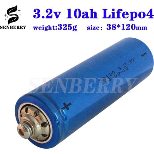 Lifepo4 38120s 10ah 3.2v lifepo4 cell cylindrical battery cells