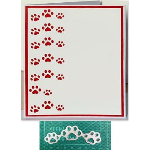 Customized dies 3pcs Cat Dog paw print Metal Cutting Dies DIY Scrapbooking Stamps Craft Embossing Die Cut Stencils dies New 2020