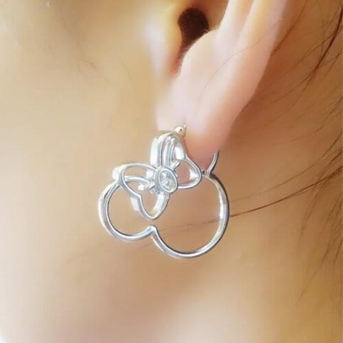 Mini Cartoon Cute Mickey Minne Stud Earrings For Women Cat Korean Earrings 2018 Christmas Earrings Bijoux