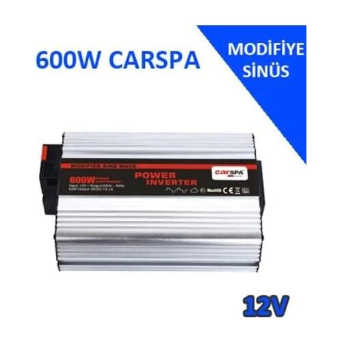 CARSPA 600 W WATT 12 V / 220 VOLT MODIFIED SINE WAVE INVERTER
