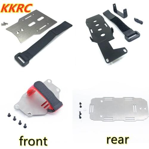 TRX4 Stainless Steel Metal Battery Holder Expansion Pate Mounting Plate With Strap for 1/10 RC Car TRAXXAS TRX-4 G500 G63