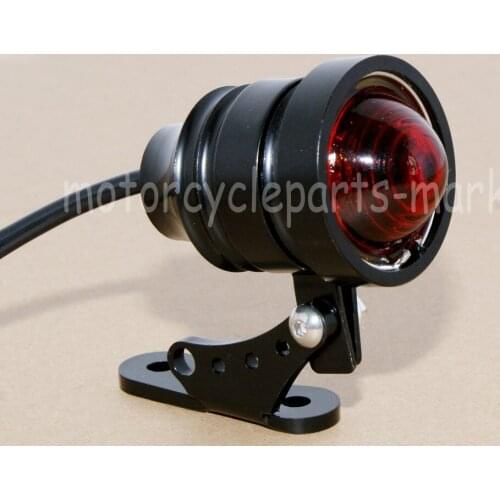 Motorcycle Tail Brake Rear Running Light Taillight Vintage Custom For Bobber ATV Chopper Cruiser Cafe Racer Red Lens