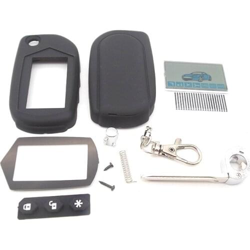 Uncut case for Starline A61 uncut blade fob case cover A61 folding car flip remote + A61 LCD display flexible cable