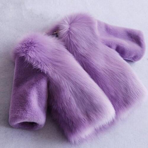 Faux Fur Kids girls winter coat Thick Warm Snowcoat Parkas Children Clothing Toddler Baby Coats Jackets girls winter jacket W4