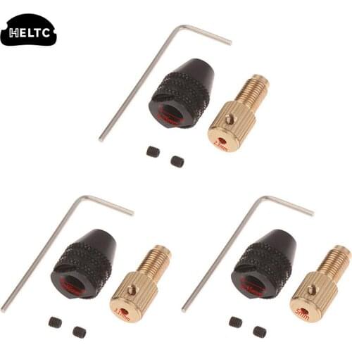 Electric Motor Shaft Mini Drill Chuck Fixture 0.5-3.2mm Drill Bit Micro Drill Chuck Hex Drill Chuck Adapter 2.3mm/3.17mm/ 5mm