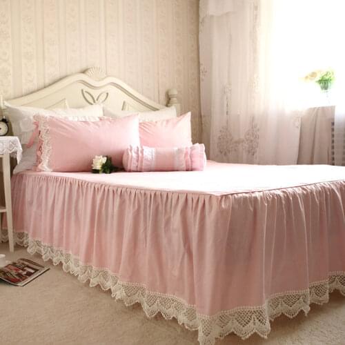 American garden style bed skirt romantic embroidery lace bedspread elegant bedspreads bed sheet decorative princess bedspreads