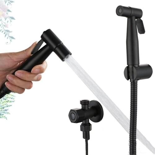 Black Handheld Bidet Spray Gun Stainless Steel Toilet Bidet Faucet For Bathroom Hygiene Cleaners Shower Head Home Accessories