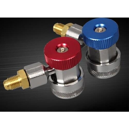 HVAC Manual Coupler Connector Adapter R134a 1/4" SAE High Quality High/Low Side Pressure For Car A/C Auto Air Conditioning