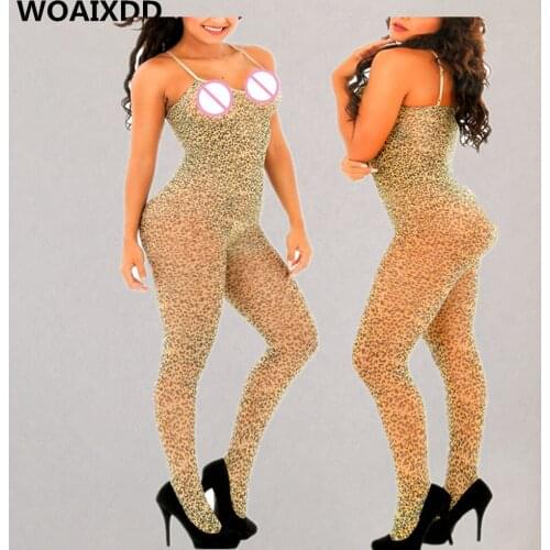 Sexy Female Bodysuit Transparent Mesh Fishnet Bodystocking Spandex Crotchless Women See Through Erotic Open Crotch Net Lingerie