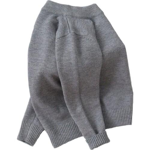 2019 Autumn Girls Sweaters Kids Pullover Candy Color Knitted Bottoming Boys Sweaters BC793