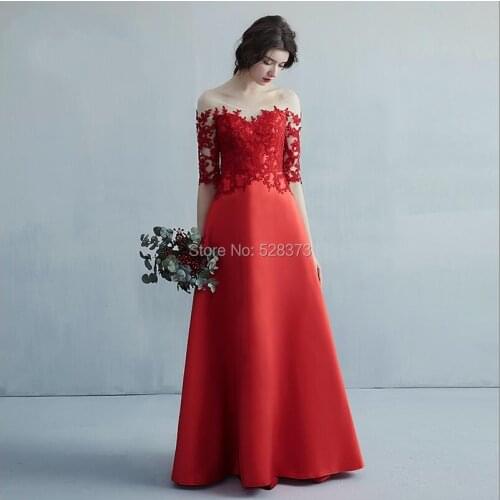 YNQNFS BD39 Elegant A-line Satin Illusion Neck Cut-out Backless Half Sleeves Bridesmaid Dresses Long Custom Made