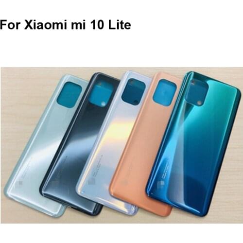 For Xiaomi Mi 10 Lite Back Battery Cover Door Housing case Rear Glass Replace parts For Xiaomi Mi10 Lite 10Lite
