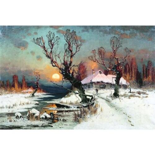 Sunset snow mountain The wooden puzzle 1000 pieces ersion paper jigsaw puzzle white card adult childrens educational toys