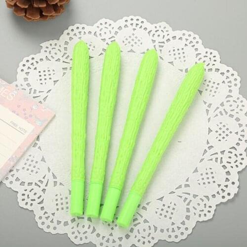 1pc Kawaii Simulation Bitter Melon Pen Cartoon Learning Black Water-Based Signature Gel Pen Office School Supplies Stationery