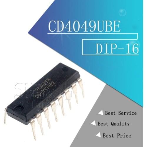 10PCS CD4049UBE DIP16 CD4049 DIP CD4049BE DIP-16 new and original IC