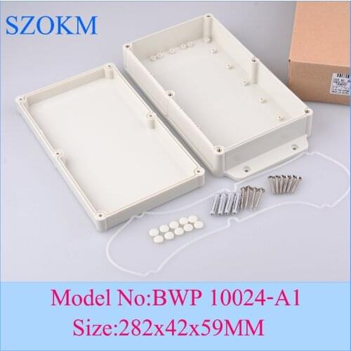 10 pcs/lot waterproof box for electrical electronic boxes electronic project box plastic box case electronic project 282x142x59m