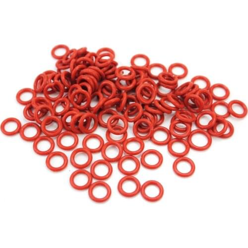 100pcs Red Food Grade Silicone O-Ring OD 5-35mm Ring Washer Gaskets Thickness 1mm Waterproof And Insulated