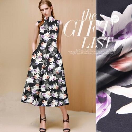 118cm printed satin silk fabric meter 19 mm soft silk silk stretch satin fabric spandex silk fabric for dress wholesale cloth