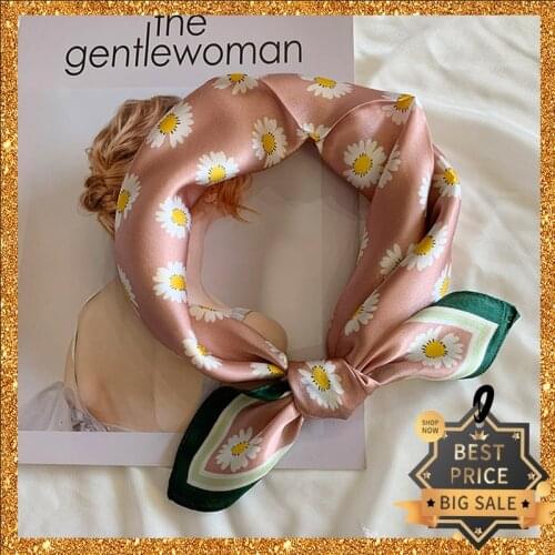 2021 New Pure Silk Woman Mulberry Silk Scarf Square Pashmina Girl Lady Kerchief Headwear Luxury Scarves Fashion Shawl Wrap Gift