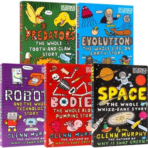 5 Books/Set Glenn Murphys Science Sorted English Story Picture Book 20*13cm Kids Learning Age 7-14