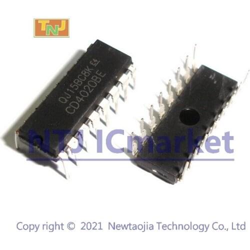 50 PCS CD4020BE DIP-16 CD4020 CMOS RIPPLE-CARRY BINARY COUNTER DIVIDERS IC CHIP